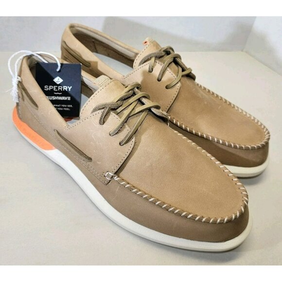 Sperry  Men's Top  Sider A/O Plushwave 2.0  Sand  Boat  Shoes  Size 9 M - Picture 6 of 16